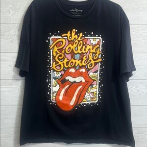 The Rolling Stones Black‎ Tee with Colorful Logo